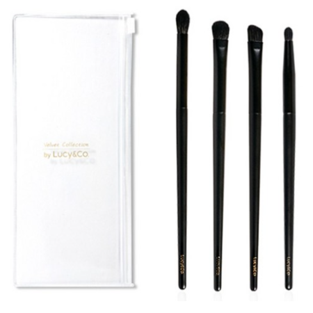 Eyeshadow Brush Set of 4, Black, 1 Set