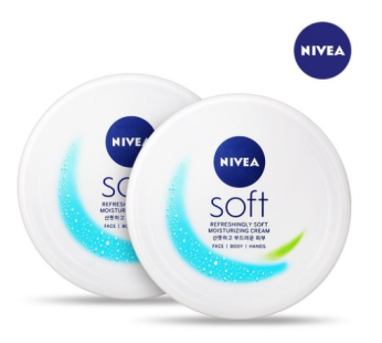 “Nivea Soft Refreshing Moisturizing Cream, 200ml, 2pcs “