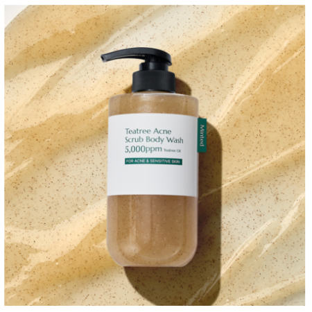 [Minted] Tea Tree Acne Scrub Body Wash, 500ml, 1ea