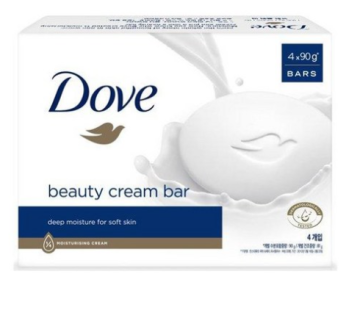 Dove Beauty Cream Bar Cleansing Soap 90g (Old White), 90g, 21ea