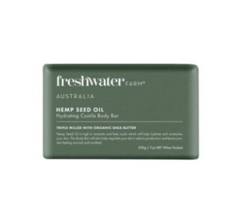 Freshwater Farm Hempseed Oil Hydrating Body Bar 200g Fragrant Mild Shower Soap Body Soap Natural Body Wash Bath Soap Body Soap Body Shower Cleanser