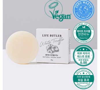 [UK Vegan Certification] LIFE BUTLER Life Butler Travel Premium White Truffle Handmade Natural Soap Soap, 30g, 1ea