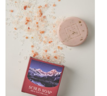 “Muro Himalayan Pink Salt Scrub Bath Soap, 100g, 3 Pack “