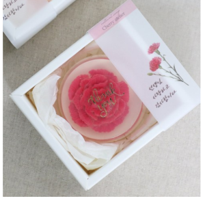 Cherry Atelier Carnation Soap Parents’ Day Teachers’ Day Thank You Gift Handmade Soap Jin Pink 1 Piece Free Gift Wrapping