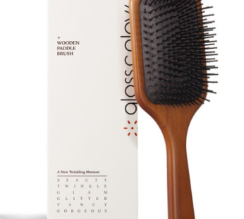 Gloss & Glow Quick Style Wooden Paddle Brush, Brown, 1pc