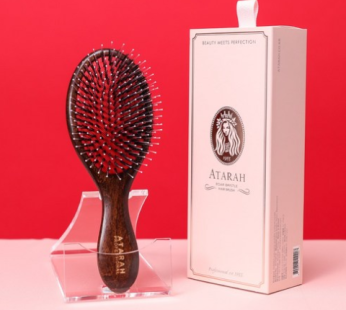 Atara Donmo Cushion Wooden Compact Hair Brush AT-PWCB