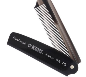 [Kent Headquarters] Kent 82TG Pomade Comb Cut Comb Barbershop Men’s Hair Portable Folding Comb Graphite