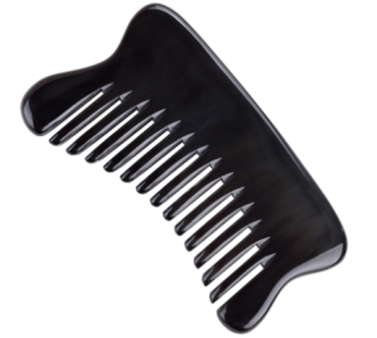 Original Buffalo Horn Comb Guasha No. 3 Scalp Massage Tool, 1pc