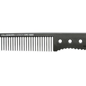 Cellibon Premium Ceramic Carbon Comb Jet Black Edition Cut Comb, CPC-1508, 1pc
