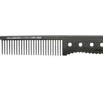 Cellibon Premium Ceramic Carbon Comb Jet Black Edition Cut Comb, CPC-1508, 1pc