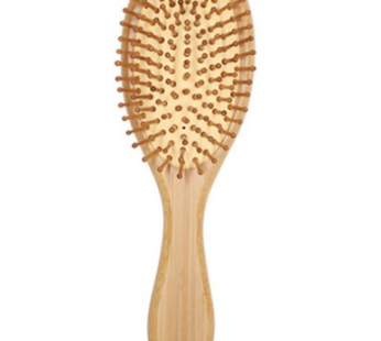 Wisdom of Life Scalp Care Paddle Cushion Hairbrush Comb Wood 1pc