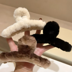 Need You 13cm Big Size Lovely Fur Hair Clip [Set of 3]