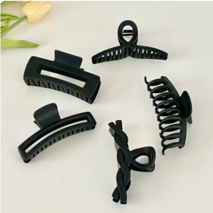 “Lumida Black Matte Hair Clips 5-piece Set “
