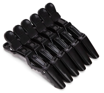 IKORES Beauty Salon Hair Clips Large, Black, 6 Pack