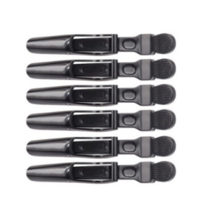 Pomipoyu Crocodile Mouth Beauty Hair Clips, Black, 6 Pack