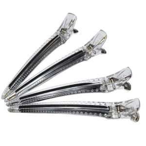 Heyzer Hera Clip Silicone Hair Clipper Hair Salon Beauty Tweezers 4pcs, Black, 1pc