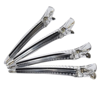 Heyzer Hera Clip Silicone Hair Clipper Hair Salon Beauty Tweezers 4pcs, Black, 1pc