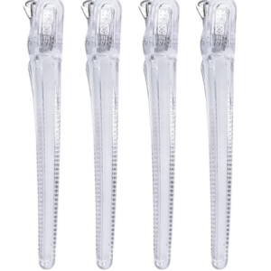 GULPINS PREMIUM NON-SLIP MARK-FREE SILICONE PAD BEAUTY CLIP PIN 1524 LARGE, WHITE, 4 PCS