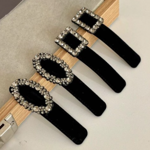 Midami [2P Set] Nicola Cubic Motif Black Straight Pin Set