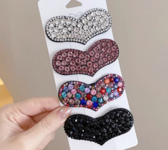 Riley Heart Cubic Snap Pin Set of 4