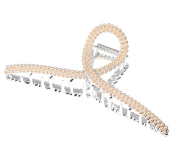 Susuda Big Size Pearl Double Mix Twist Metal Hair Clip Shiny Hair Pin Half Updo Hair Pin