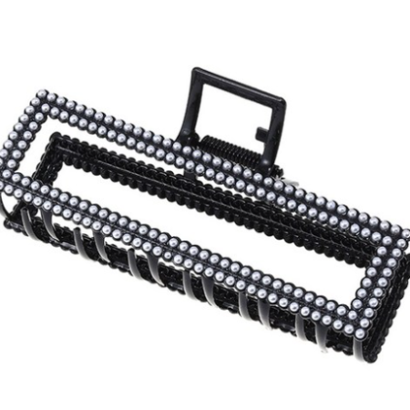 Susuda Big Size Pearl Square Metal Hair Clip Updo Hair Pin 5102