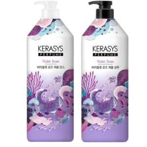 Kerasys Perfume Shampoo 1L + Perfume Rinse Violet Rose 1L, 1ea