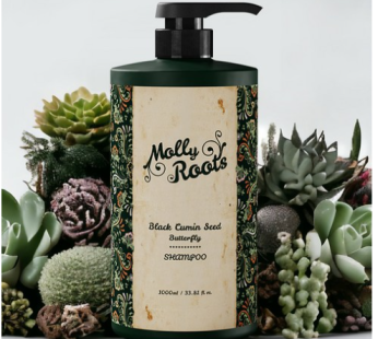 Mollyroot Black Cumin Seed Butterfly Functional Shampoo Floral Fragrance, 1L, 1ea