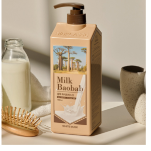 “Milk Baobab Perfume Shampoo White Musk Scent, 1L, 1pc “