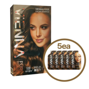 “1 set (5 packs) of hypoallergenic Vienna Pure Beauty 5-minute hair dye “
