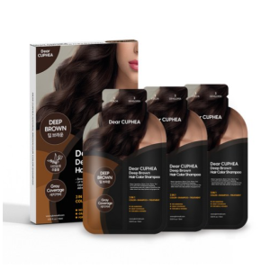 Dear Coupe Hair Color Shampoo 3 times, Deep Brown, 1ea