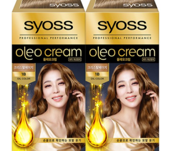Cyos Oleo Cream 1B Hair Dye, 1B Crystal Beige, 2ea