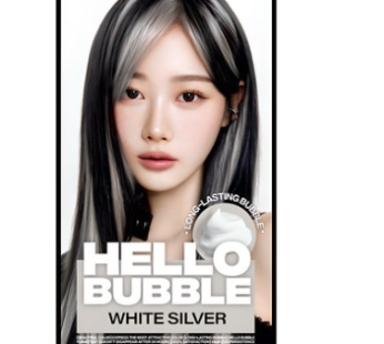 Mise en scene Hello Bubble Hair Dye, White Silver, 1ea