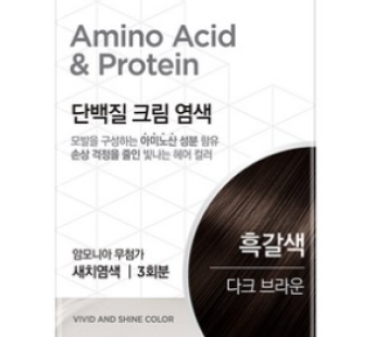 Kerasis Protein Cream Hair Dye 120g, Dark Brown, 1pc