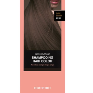 Moremo Shampooing Hair Color Shampoo Cover Dye, Dark Brown, 1 Count