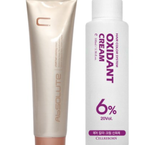 Avenuessiete Absolute Coloring Cream Dye 120g + Oxidizer 100ml, Natural Brown, 1 set