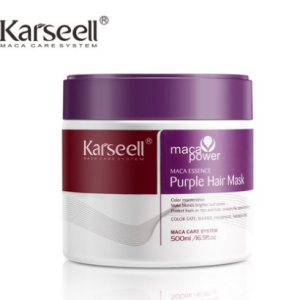 KARSEELL Karcell Kerasell Professional Maca Power Purple Hair Mask Brass Yellow Tone Blonde Silver Grey Highlight Hair 500ML, 1pc