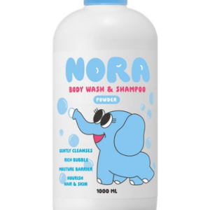 Tablier Nora Baby Body Wash & Shampoo Mildly Acidic Low-irritation Powder Scent, 1L, 1pc