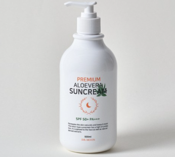 DRMOON Premium Aloe Vera Sun Cream SPF50+ PA+++, 500ml, 1ea