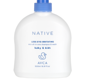 “Abka Native Baby Eye-Stinging Eco All-in-One Shampoo & Wash, 500ml, 1pc “