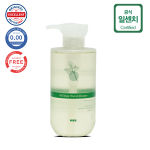 1cm moist natural foaming herbal body wash & shampoo for sensitive skin, 500ml, 1ea
