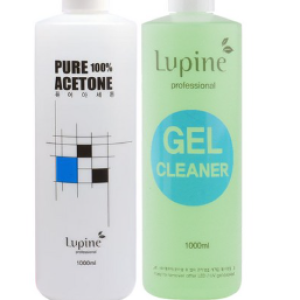 Lupine Premium Gel Cleaner 1000ml + Lupine Pure 100% Acetone 1000ml_, 1 set, 1L