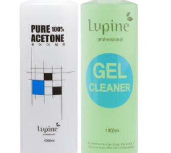 Lupine Premium Gel Cleaner 1000ml + Lupine Pure 100% Acetone 1000ml_, 1 set, 1L