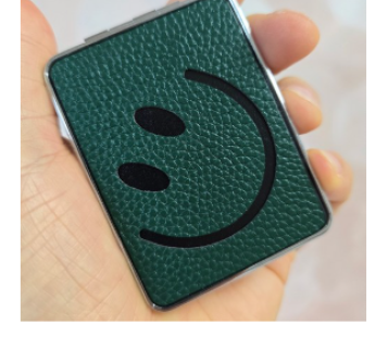 “Smile Mini Square Portable Hand Mirror, 1pc, Green “