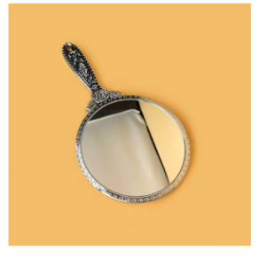 GAON IA_353 Princess Hand Mirror Large Silver Eye Accessory, 1