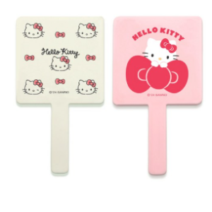 Beauty Home Sanrio Hello Kitty Mini Hand Mirror 2-piece set, Light Pink (Mini), Ivory (Pattern Mini), 1 piece