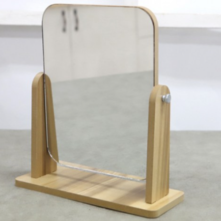 "ABM Korea Wood Square Table Mirror "