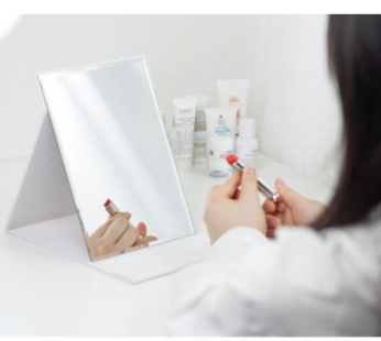 Vitahalo PU Cover Folding Portable Table Mirror Large