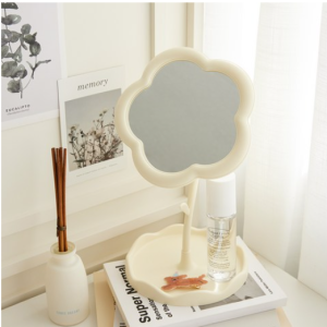 “Living Sympathy Flower Angle Adjustable Table Mirror “