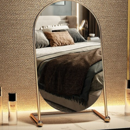 "Mid Century Modern Oval Table Mirror Vanity Mirror Makeup Mirror "